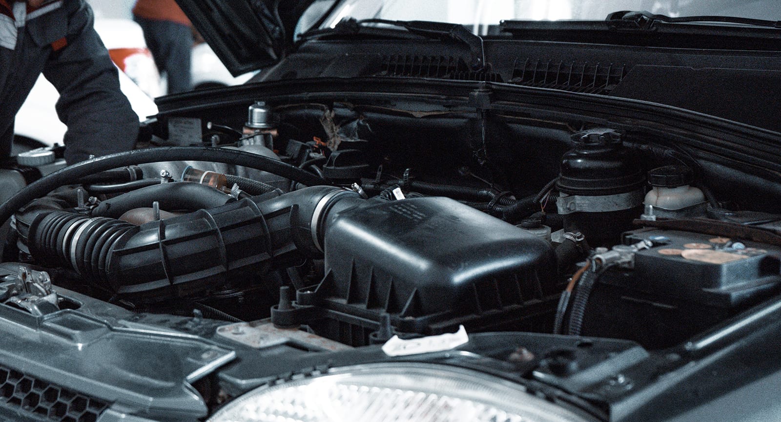 Inside of a car engine